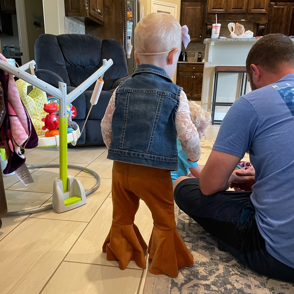 Toddler girl bell bottom pants
